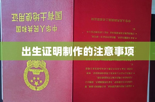 遂昌出生证明制作的注意事项