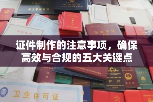 遂昌证件制作的注意事项，确保高效与合规的五大关键点