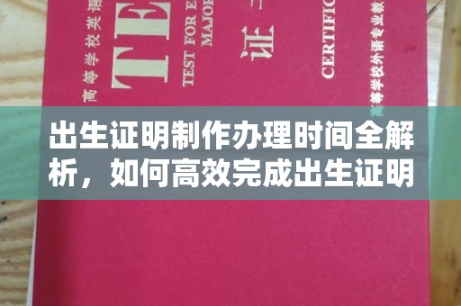 遂昌出生证明制作办理时间全解析，如何高效完成出生证明申请？